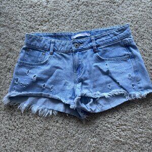 Zara medium-low rise shorts